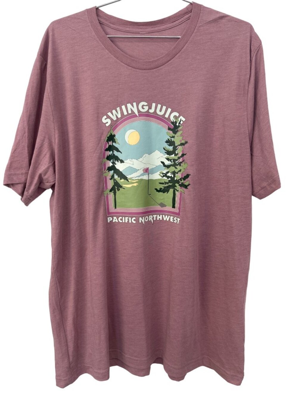 Swing Juice Pacific Northwest Graphic T-Shirt Men's Faded Red Crew Cotton Blend
